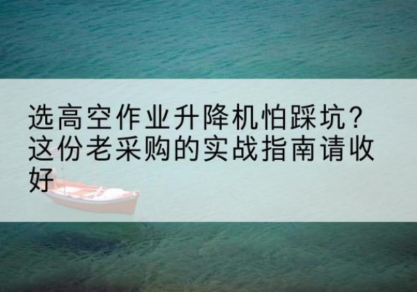 林芝高空作业升降机厂家推荐-选高空作业升降机怕踩坑？这份老采购的实战指南请收好